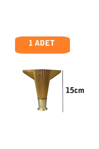 Homdep Kanepe Koltuk Tv Ünitesi Konsol Yükseltme Kumru Model Plastik Ayak 15 Cm Gold Renk 1 Adet Gold