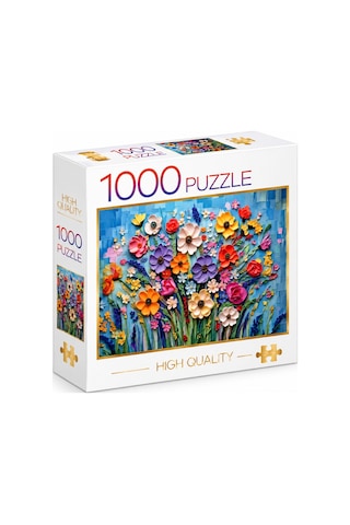 1000 Parça Çiçekler Puzzle 48 X 68 Cm Yüksek Baskı Kaliteli Eğlenceli Ve Eğitici Puzzle