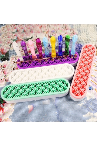 Mufunye Pembe Silikon El Sanatı Araç Tutucu - Diamond Painting İçin Pencere, Tahta Ve Gereçleri Düzenleyici Konstrüksiyon