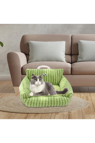 Suntek Yastıklı Evcil Hayvan Kanepe Yatağı Yuvası Yeşil-s