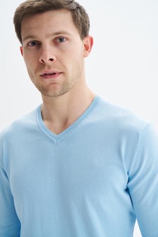 Arma Erkek Slim Fit Basic V Yaka Triko Kazak K9kro0852 Mavi
