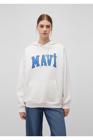 Mavi - Mavi Logo Baskılı Beyaz Sweatshirt 1600361-81964