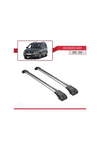 Volkswagen Caddy 2010-2015 Arası İle Uyumlu Ace-1 Ara Atkı Tavan Barı Gri