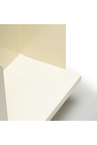Beyaz Metal Duvar Rafı - Masa Üstü Kitaplık Ve Çok Amaçlı Ofis Düzenleyici 21x50 Cm Çok Renkli