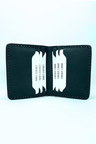 El Yapımı Hakiki Deri Premium Cüzdan Siyah