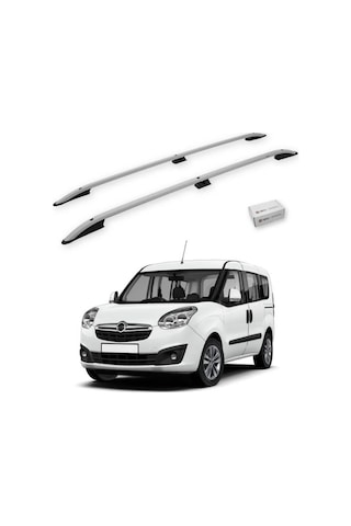 Turtle Opel Combo D 2012-2018 / Uzun Şasi Tavan Çıtası Crown Gri