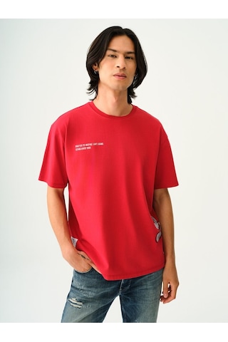 LOFT Loose Fit Erkek Tshirt K.kol Lf2037188 Q1.v1 Kırmızı
