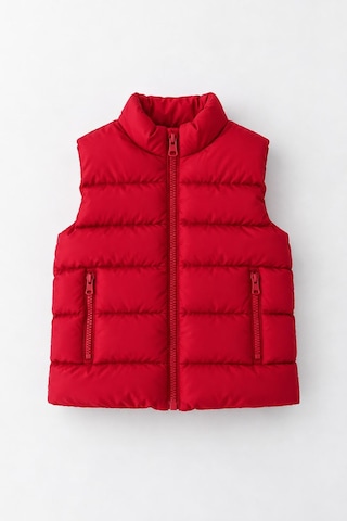 Minigimin Cicileri Dik Yaka Fermuarlı Unisex Şişme Çocuk Yelek 3-6 Yaş - Kırmızı