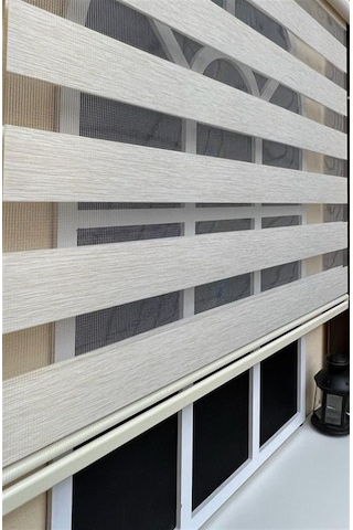 Storburada Zebra Stor Perde Krem Stb 400v12-d Ekru