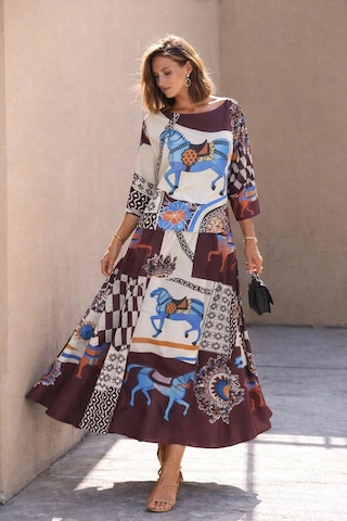 Asprinfashion Kayık Yaka Yarasa Kol Bluz Etek Takım Kahverengi