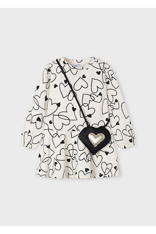 Mayoral 4931 Kız Çocuk Bej Çantalı Elbise 001