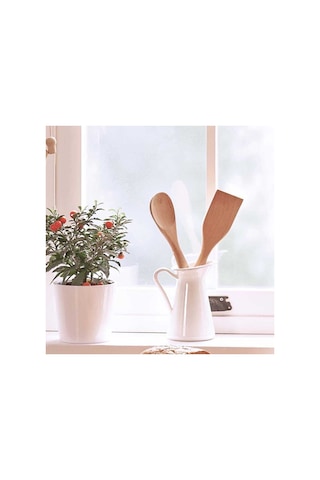 Korkmaz Natura Ahşap Kırmızı Kaşık ve Spatula Seti