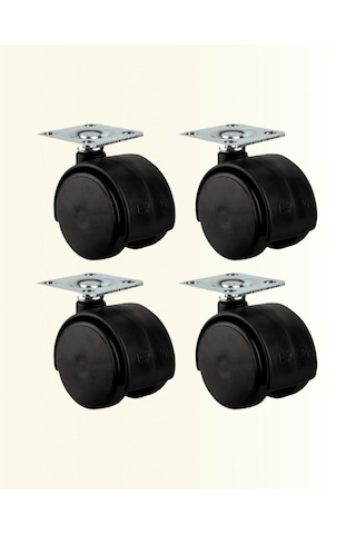 Abajur Ayağı 6 Cm Kilitsiz Masa Ayağı Tekerleği 4 Lü Set Çok Amaçlı