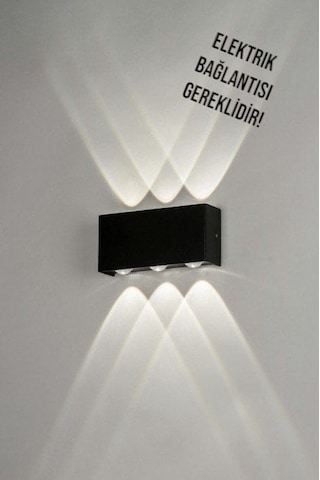 Elektrikle Çalışır, 12 Watt 3000 Kelvin Ledli, İç Ve Dış Mekan Aplik, Yüksek Işık Güçlü Led Aplik Gün Işığı