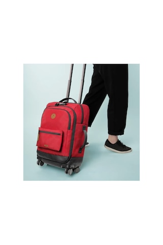 Pıtas Cabaia Soft Suitcase 4 Wheels Cebu Small Unisex Valiz Pink