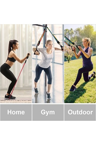 11 Adet / Takım Spor Direnç Bandı Tpr + Naylon Egzersiz Gerginlik Çektirme Egzersiz Elastik Halat