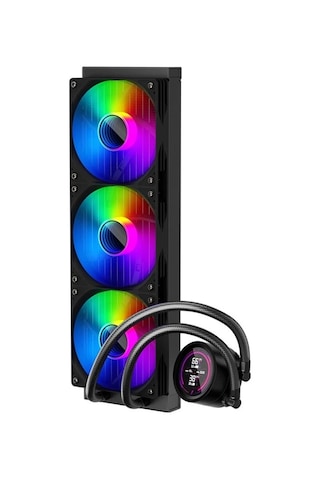 1st Player Thunderstorm Ts4 360mm Siyah Argb Dijital Sıcaklık Göstergeli Am5, Am4 / Lga 1851, 1700 İ