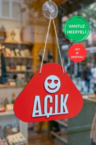 Emoji Desenli Açık-kapalı Yönlendirme Tabelası - Kırmızı Emoji Desenli Açık-kapalı Yönlendirme Tabelası - Kırmızı