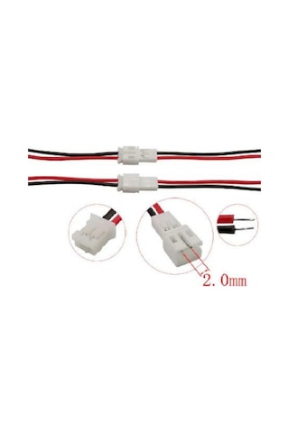 2 Pin Konnektör Seti 2.0 Erkek - Dişi Takım