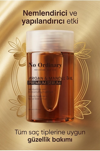 Premium Argan & Mandel Içerikli Doğal Saç Bakım Yağı & Serum 100ml