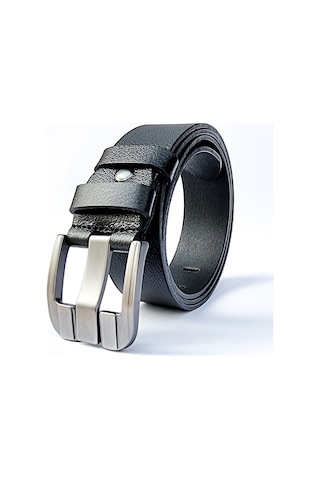 RİCH SMİTH %100 HAKİKİ DERİ ERKEK SPOR SİYAH ÇELİK TOKA KEMER 4 C