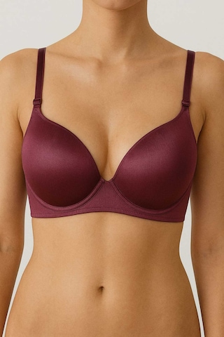 Fanilam Kadın Balensiz C Cup Soft Sütyen - Günlük Rahat Ve Yumuşak Kalıp Bordo