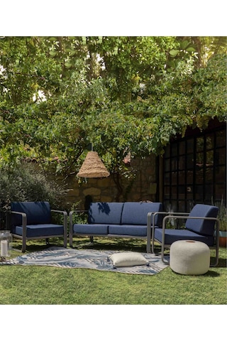 Koza Home Nea Lacivert Bahçe Koltuğu Antrasit İskelet 7004 Lacivert