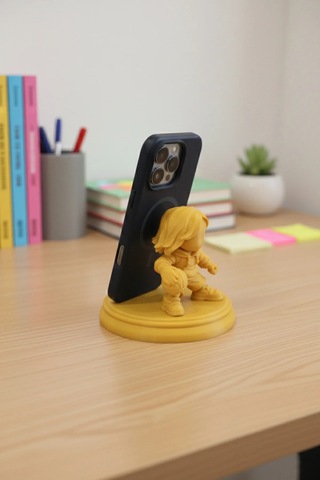 Noker Basketbolcu Telefon Tutucu Masaüstü Telefon Standı Sarı