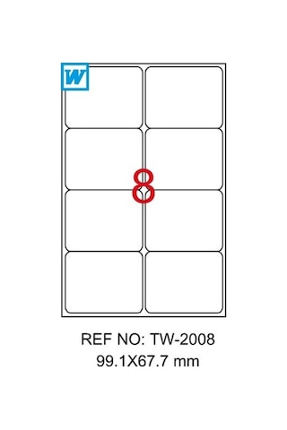 Tanex Tw-2008 99 X 67 Mm Etiket