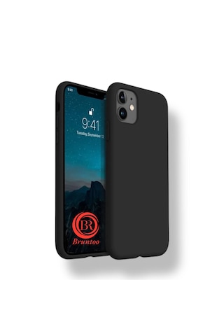 Apple Uyumlu iPhone 11 Kılıf Yumuşak Silikon İçi Kadife Lansman Kapak . Siyah