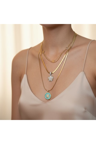 Celestia Layered Kolye Seti Çok Renkli