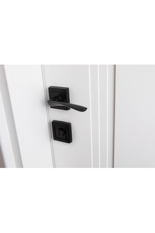 Siyah Kare Brawo Wc Kapı Kolu Ön - Arka Takım