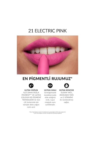 Avon Ultra Mat Ruj Electrick Pink