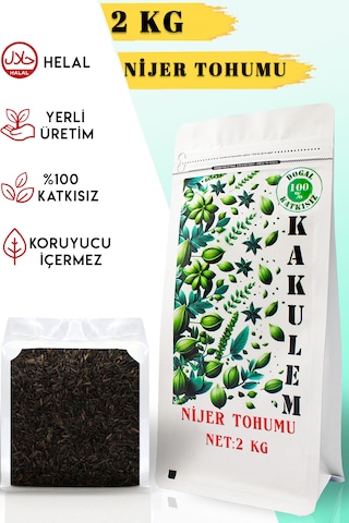 Kakulem Sertifikalı Doğal Kızıştırıcı Nijer Tohumu 2 Kg