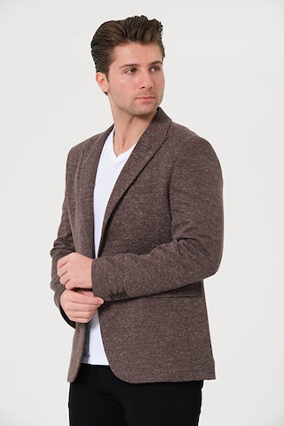 Bonesti Erkek Slim Fit Blazer Ceket Kahverengi Kırçıllı