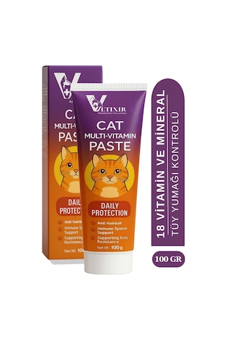 Kedi Multivitamin Macun Kedi Multivitamin Paste Tüy Dökülme Önleyici Lezzetli Ve Kolay Yenilebilir 100gr