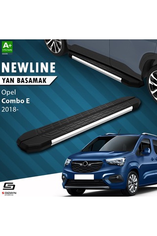 S-dizayn Opel Combo E Uzun Şase Newline Krom Yan Basamak 213 Cm 2018 Üzeri A+ Kalite