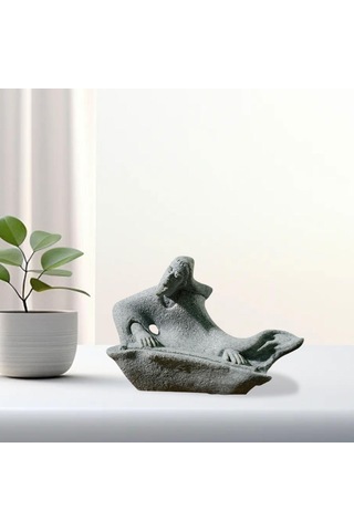 Suntek Antik Çin Heykelcik Heykeli Yapıt Kanunlu-yaşlı-adam