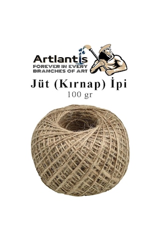 Jüt İpi Kırnap 100 Metre 1 Adet Mumlu Kırnap İplik Jüt İp Kendir İp Süs Naturel Doğal İplik Hasır İplik Çuval İp