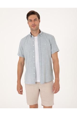 Pierre Cardin Erkek Yeşil Gömlek Kısa Kollu 50307073-vr054 Yeşil