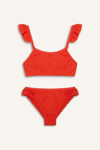 Defacto Kız Çocuk Desenli Bikini Takımı E5126a825hsog588 Turuncu