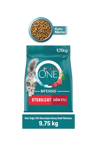 Purina One Sterilcat Sığır Eti Buğday Kısırlaştırılmış Yetişkin Kedi Maması 9750 G
