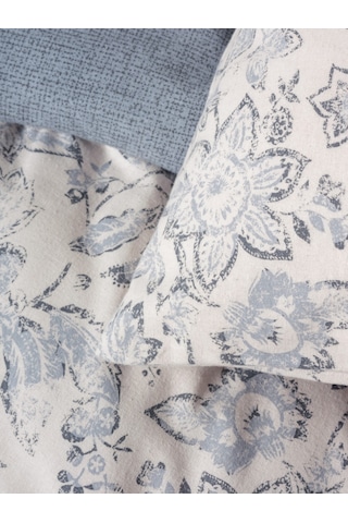 Cotton Box Flanel Çift Kişilik Nevresim Takımı Ruby Antrasit Antrasit