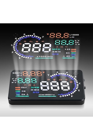 Sanal Gösterge Paneli Hud Head Up Display 5.5 İnç A8 Obd Sistem