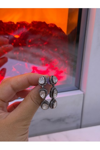 Sade Polki Elmas Küpe 382