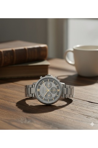 For Motion Erkek Kol Saati Gri Renk, Gri Kadran - Fm.13507fm.04, 2 Yıl Garantili Koyu Gri