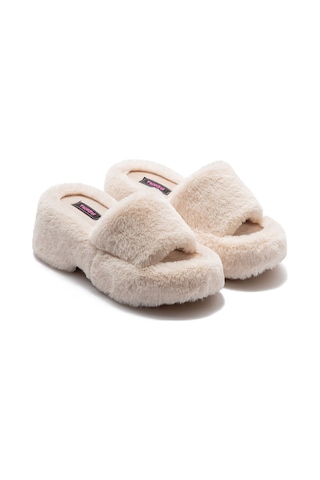 Twigy Lili EE0159 Kadın Ev Terliği Bej 36/40 Bej