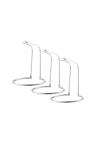 Ranyeek 3'lü Çelik Balık Makinesi Tutucusu - Gümüş Renkli, Dayanıklı, 15x17 Cm