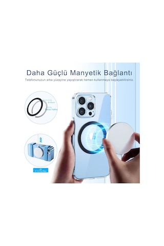 Polham 0.4mm 10 Adet Set Ultra İnce Yapışkanlı Mıknatıslı Metal Halka, 3m Hafif Tüm Telefonlara Uyumlu