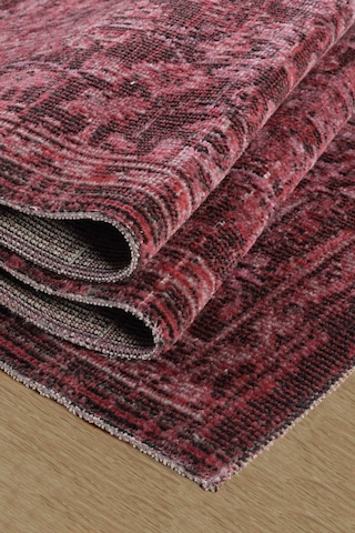 Antik 1116 Klasik Vintage Salon Halısı Bordo Retro Mutfak Halısı Tozumaz İnce Makine Halısı Bordo